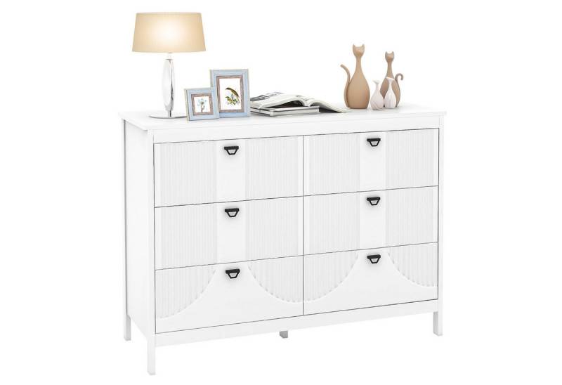 COSTWAY Kommode, mit 6 Schubladen, Sideboard Weiß aus Holz modern COSTWAY Kommode, mit 6 Schubladen, Sideboard Weiß aus Holz modern von COSTWAY