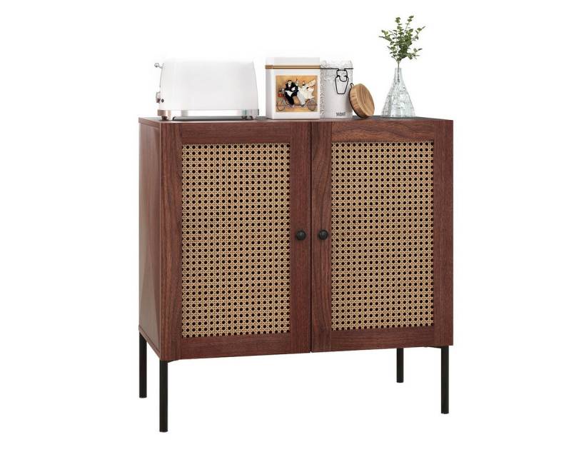 COSTWAY Küchenbuffet Sideboard mit 2 Rattantüren, Schrank mkit verstellbaren Regalen COSTWAY Küchenbuffet Sideboard mit 2 Rattantüren, Schrank mkit verstellbaren Regalen von COSTWAY