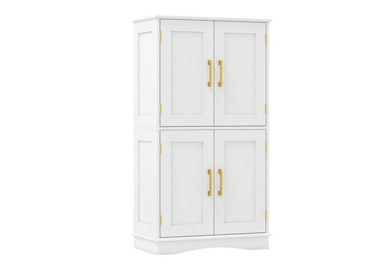 COSTWAY Küchenbuffet Vorratsschrank Küche mit verstellbarem Regal, Holz 110 cm von COSTWAY