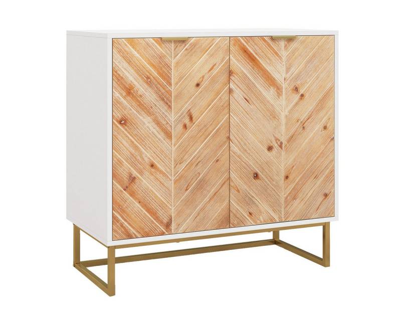 COSTWAY Küchenbuffet mit Arbeitsplatte, Sideboard mit Türen, Metallbeinen, 80x40x80cm von COSTWAY