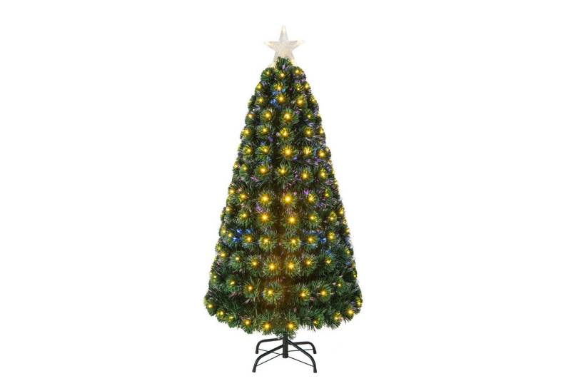 COSTWAY Künstlicher Weihnachtsbaum, 150cm, mit 170 Spitzen, 170 LEDs & Stern von COSTWAY