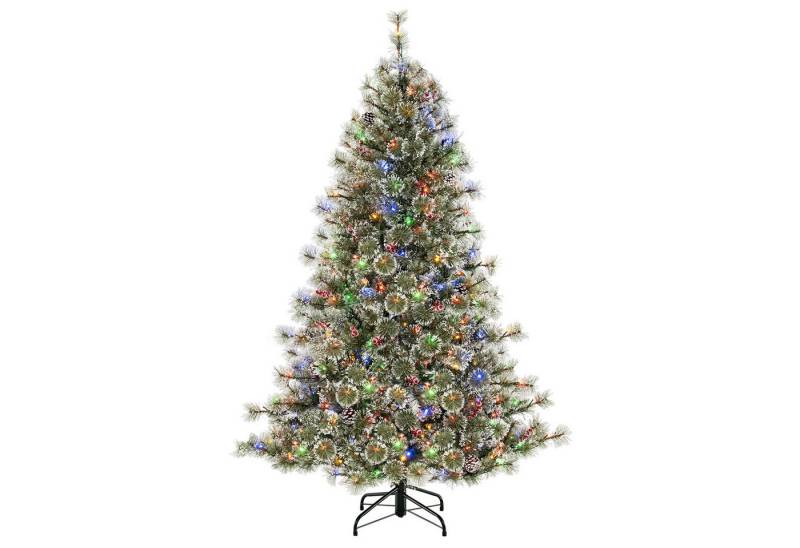 COSTWAY Künstlicher Weihnachtsbaum, 180 cm, 598 Spitzen, 350 LEDs, Grün von COSTWAY