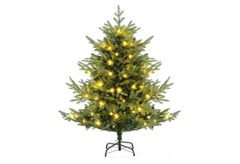 COSTWAY Künstlicher Weihnachtsbaum, 135cm, 160 warmweiße LEDs, 8 Lichtmodi von COSTWAY