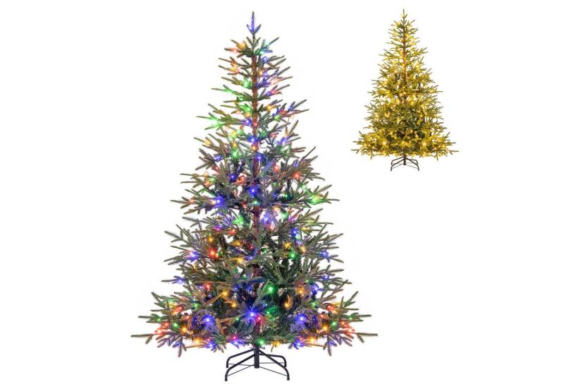 COSTWAY Künstlicher Weihnachtsbaum, 180cm, 250 LEDs, 11 Modi, 530 PE Zweige von COSTWAY