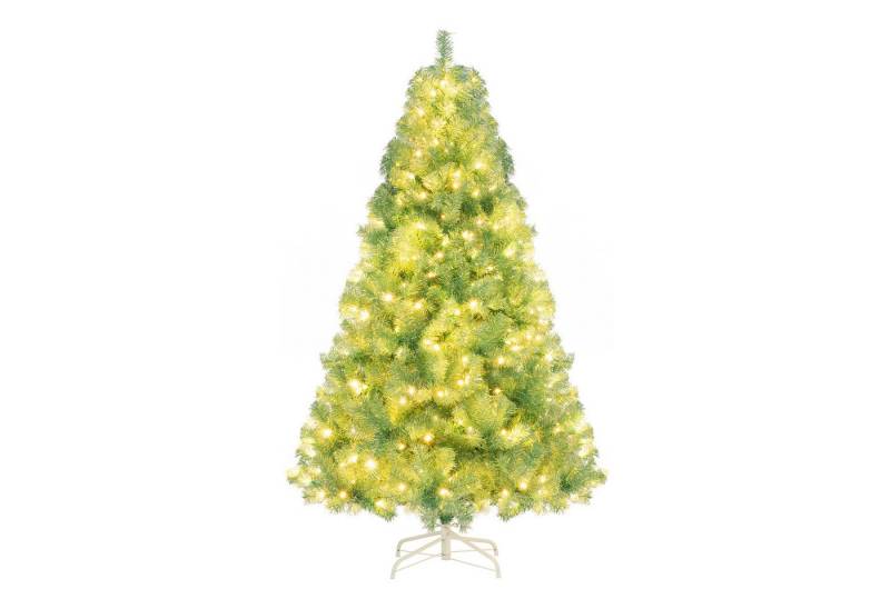COSTWAY Künstlicher Weihnachtsbaum, 180cm, warmweiße LEDs, 8 Modi, Ständer von COSTWAY