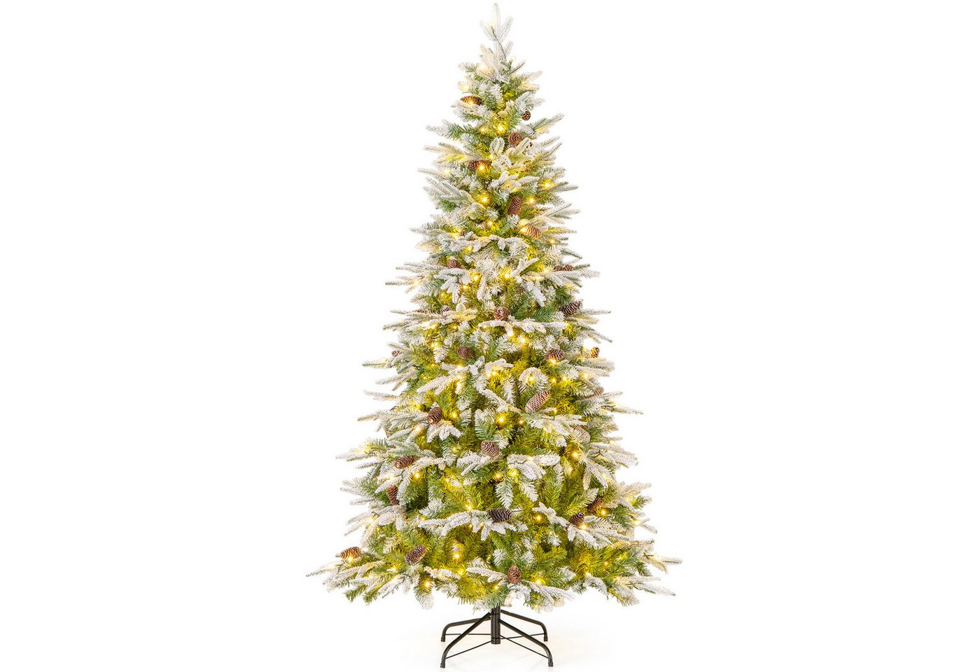 COSTWAY Künstlicher Weihnachtsbaum, 190cm, 280 LEDs, Schnee & 62 Tannenzapfen COSTWAY Künstlicher Weihnachtsbaum, 190cm, 280 LEDs, Schnee & 62 Tannenzapfen von COSTWAY