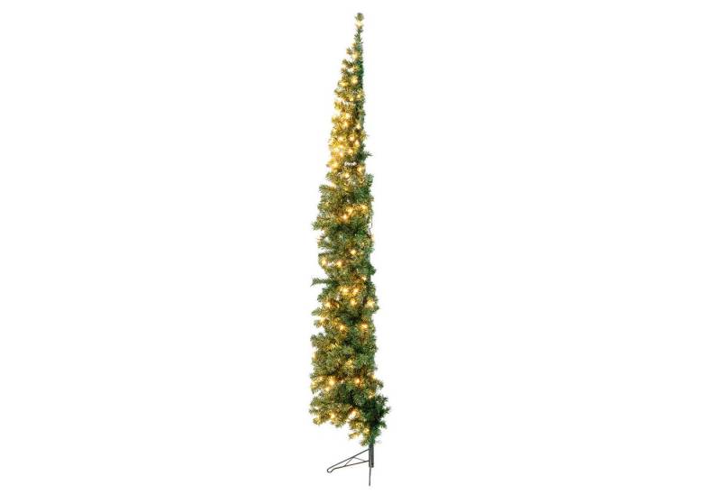 COSTWAY Künstlicher Weihnachtsbaum, 210cm halb, 450 PVC Spitzen, 150 LEDs von COSTWAY