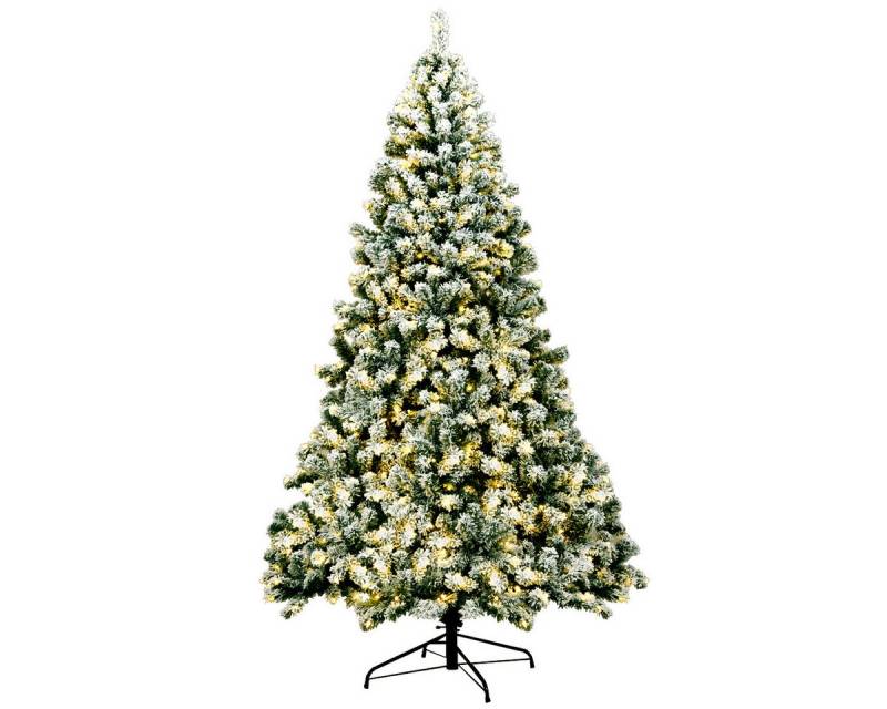 COSTWAY Künstlicher Weihnachtsbaum, 230cm, 1346 Spitzen mit Schnee, 550 LEDs von COSTWAY