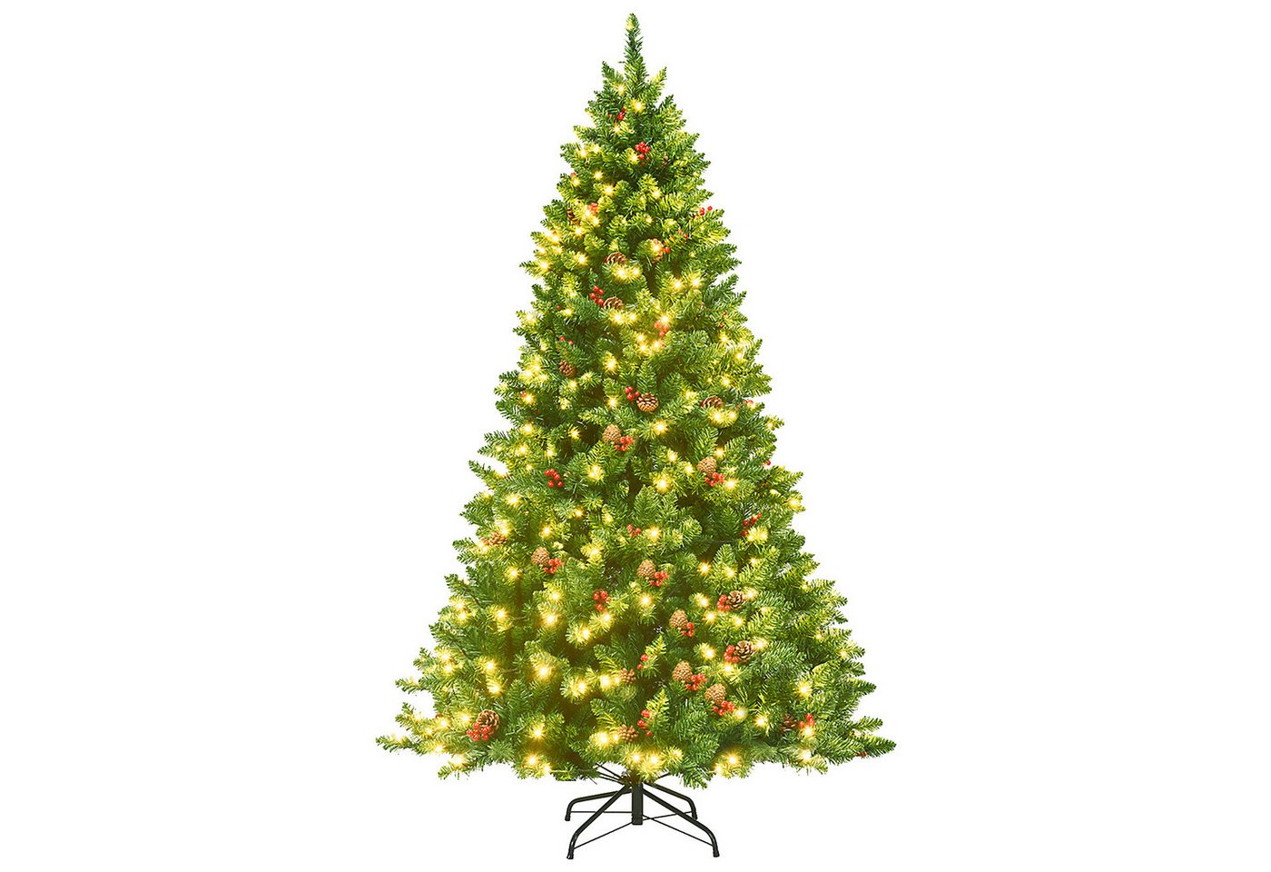 COSTWAY Künstlicher Weihnachtsbaum, mit 450 LEDs, 1100 PVC Nadeln, Ständer COSTWAY Künstlicher Weihnachtsbaum, mit 450 LEDs, 1100 PVC Nadeln, Ständer von COSTWAY