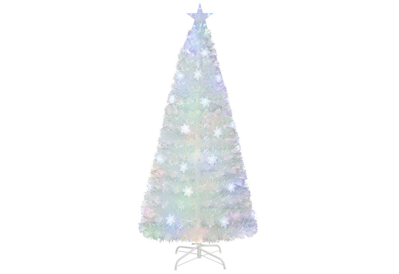 COSTWAY Künstlicher Weihnachtsbaum, mit LEDs, Glasfaser & Sternspitze, 180cm COSTWAY Künstlicher Weihnachtsbaum, mit LEDs, Glasfaser & Sternspitze, 180cm von COSTWAY