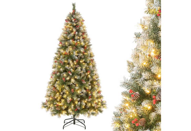 COSTWAY Künstlicher Weihnachtsbaum, mit Schnee und 420 LEDs in 8 Modi, 195cm von COSTWAY