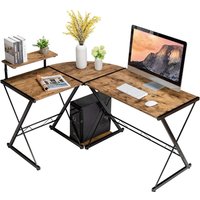 L-Förmiger Computertisch aus Holz von COSTWAY