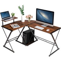L-Förmiger Computertisch aus Holz von COSTWAY