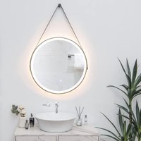 COSTWAY LED-Spiegel mit Anti-Beschlage Spiegelheizung, Φ60cm Badspiegel dimmbar, Badezimmerspiegel 3000K-6000K Wandspiegel mit Seil COSTWAY LED-Spiegel mit Anti-Beschlage Spiegelheizung, Φ60cm Badspiegel dimmbar, Badezimmerspiegel 3000K-6000K Wandspiegel mit Seil von COSTWAY