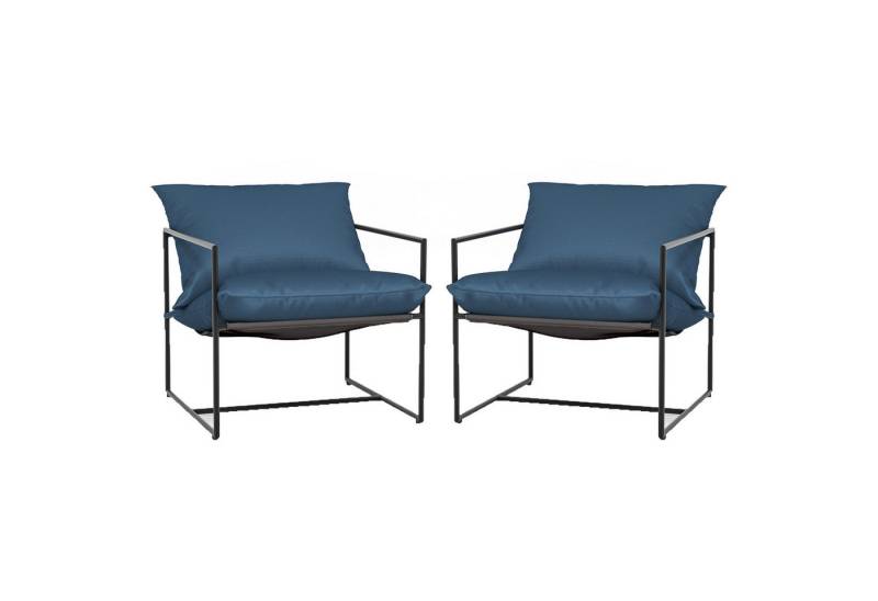 COSTWAY Loungesessel (2-St), Gartensessel mit Sitz- und Rückenkissen von COSTWAY