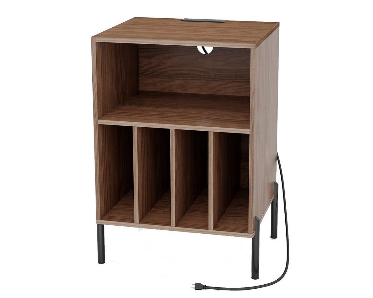 COSTWAY Nachttisch, Plattenspieler-Ständer mit Ladestation, Regal COSTWAY Nachttisch, Plattenspieler-Ständer mit Ladestation, Regal von COSTWAY