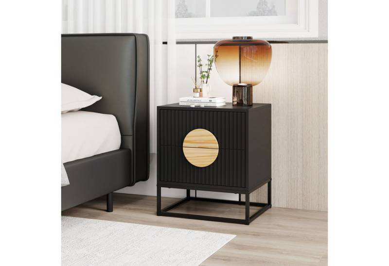 COSTWAY Nachttisch (1-St), Beistelltisch, Nachtschrank, Sofatisch mit 2 Schubladen von COSTWAY