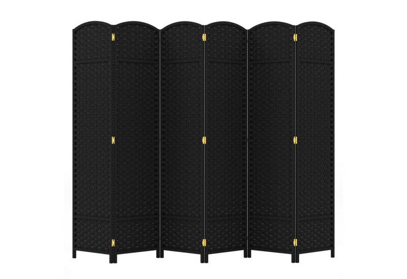 COSTWAY Paravent, Raumteiler 240x170cm, mit handgewebter Textur, klappbar von COSTWAY