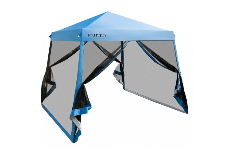 COSTWAY Partyzelt 3 x 3m Gartenzelt, mit Tragetasche, höhenverstellbar von COSTWAY