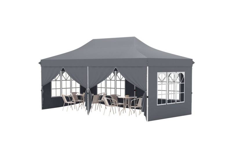 COSTWAY Pavillon 3 x 6m Faltpavillon, mit 6 Seitenteilen, mit 6 abnehmbaren Seitenwänden COSTWAY Pavillon 3 x 6m Faltpavillon, mit 6 Seitenteilen, mit 6 abnehmbaren Seitenwänden von COSTWAY