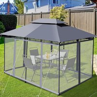 COSTWAY Pavillon Metall 3x4m von COSTWAY