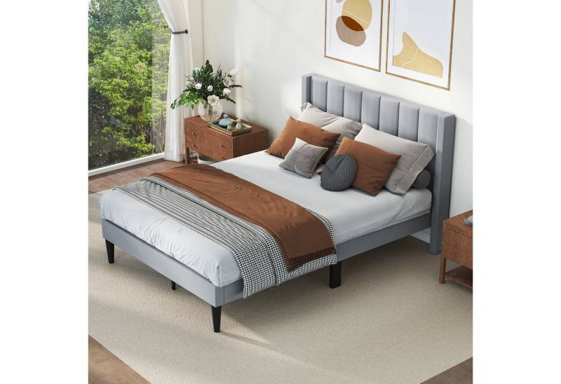 COSTWAY Polsterbett (1-tlg), Bettgestell, Doppelbett, für 140x200cm Matratze von COSTWAY