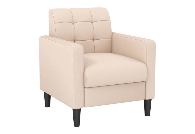 COSTWAY Relaxsessel, modern, aus Samt, gepolstert, mit getufteter Rückenlehne von COSTWAY