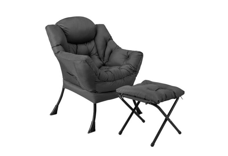 COSTWAY Relaxsessel Ohrensessel mit Hocker, 150kg belastbar von COSTWAY