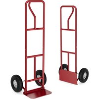 COSTWAY Diable Pliant avec Roues de 25 cm Charge 300KG Zone de Chargement Pliable, pour Levage Livraison Déplacement, 54 x 47 x 132 cm Rouge von COSTWAY