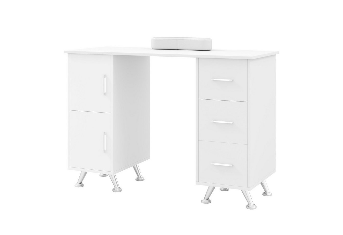 COSTWAY Schminktisch, Maniküretisch,Nageltisch mit 3 Schubladen, Holz von COSTWAY