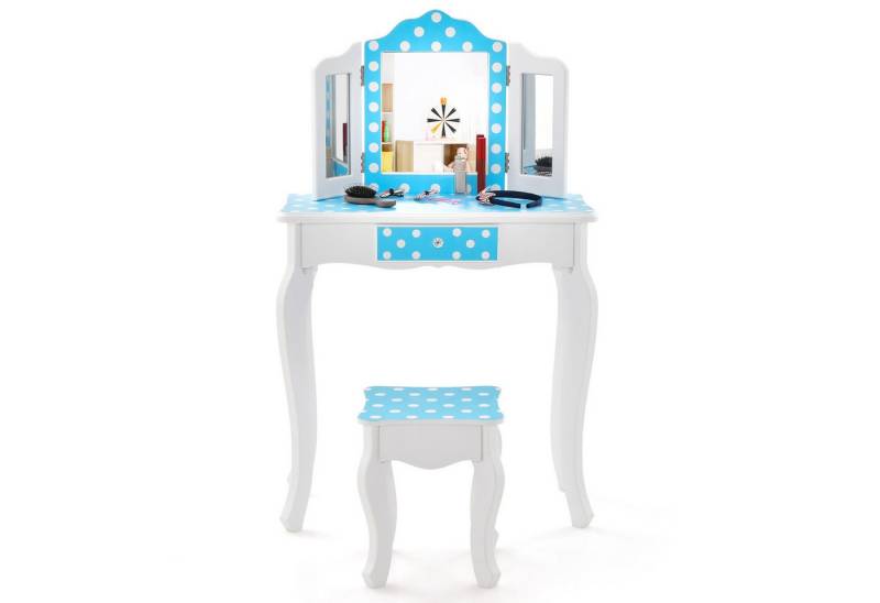 COSTWAY Schminktisch Kinder Schreibtisch, mit Spiegel & Schublade COSTWAY Schminktisch Kinder Schreibtisch, mit Spiegel & Schublade von COSTWAY