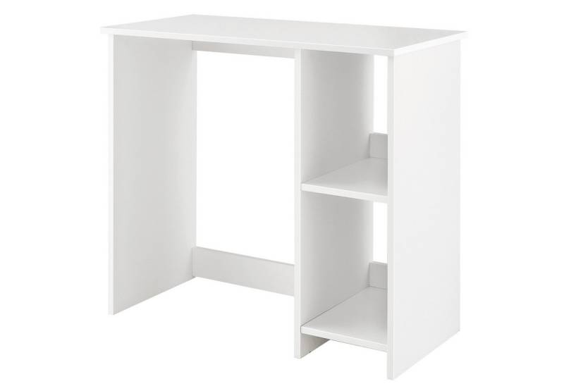 COSTWAY Schreibtisch, mit 2 Fächern, für kleine Räume, bis 130kg, 80x40x74cm von COSTWAY