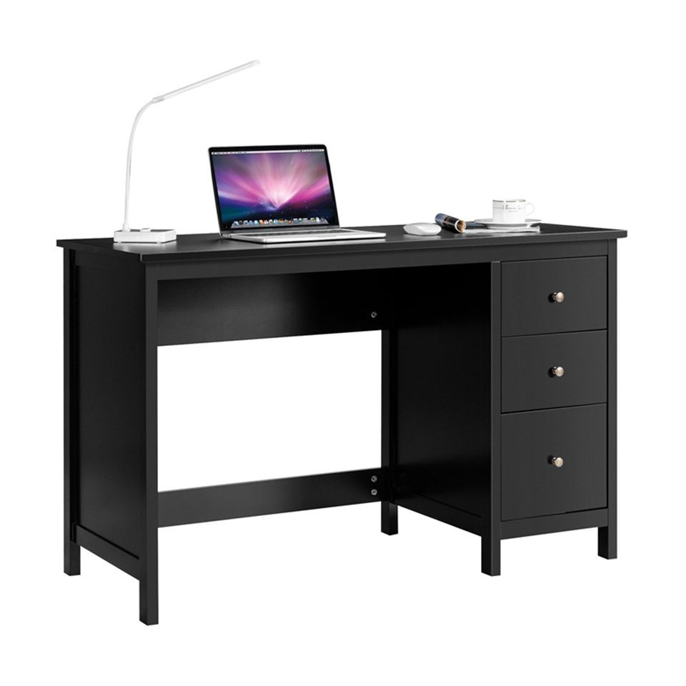 COSTWAY Schreibtisch, mit 3 Schubladen, bis 40 kg, 120 x 50 x 75cm von COSTWAY