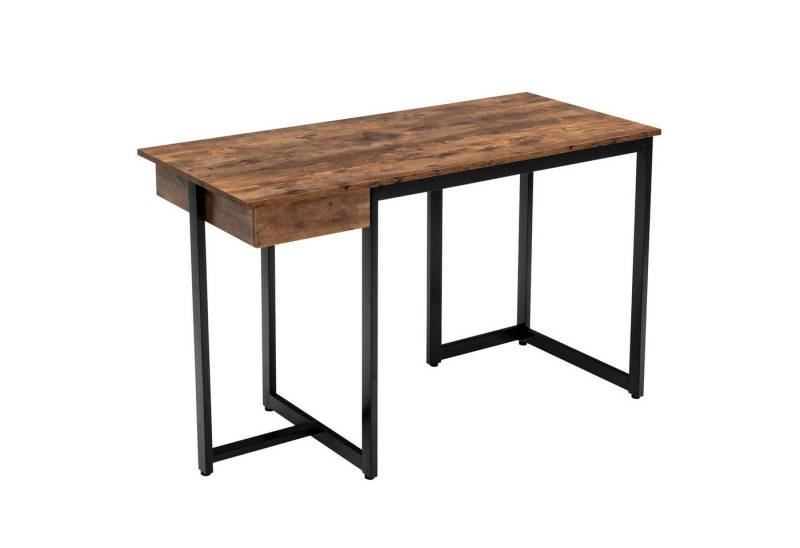 COSTWAY Schreibtisch, mit Schublade, Metallgestell, Holz, 120x55x75cm COSTWAY Schreibtisch, mit Schublade, Metallgestell, Holz, 120x55x75cm von COSTWAY