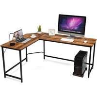 COSTWAY Schreibtisch L-Form, Eckschreibtisch von COSTWAY