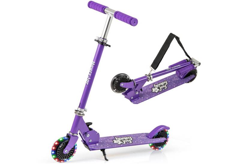 COSTWAY Scooter, Kinder Roller mit LED/PU-Räder, höhenverstellbar von COSTWAY