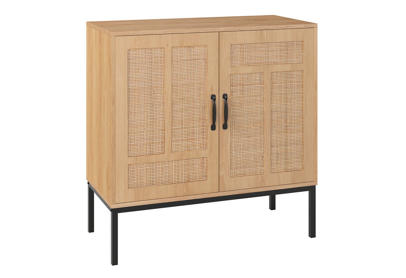 COSTWAY Sideboard, Küchenschrank Rattan mit verstellbarem Regal COSTWAY Sideboard, Küchenschrank Rattan mit verstellbarem Regal von COSTWAY