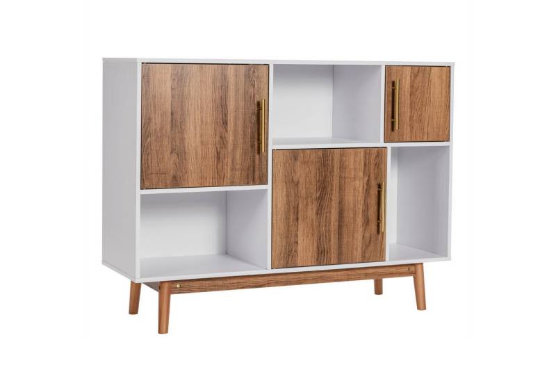 COSTWAY Sideboard, Bücherregal mit Türen & 6 Fächern,102x33x76cm COSTWAY Sideboard, Bücherregal mit Türen & 6 Fächern,102x33x76cm von COSTWAY