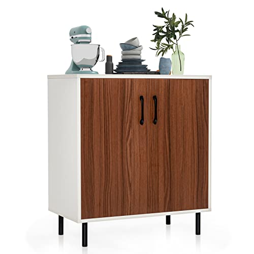 COSTWAY Sideboard mit 5-Fach verstellbarem Einlegeboden, Kommode aus Holz, 72 x 40 x 80,5 cm, modern von COSTWAY