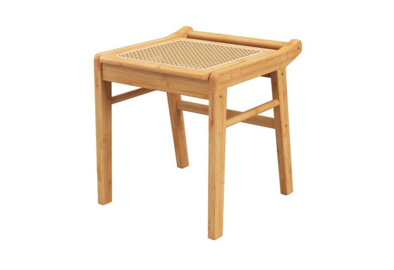 COSTWAY Sitzhocker, Bambus, mit Rattan-Oberfläche, bis 120kg von COSTWAY
