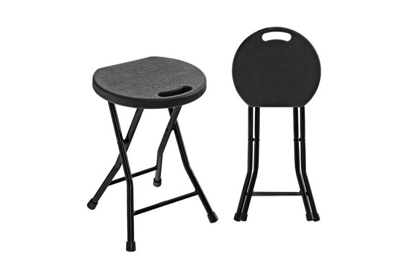 COSTWAY Sitzhocker (2 St), Klapphocker, klappbarer Hocker mit Tragegriff, 150 kg von COSTWAY