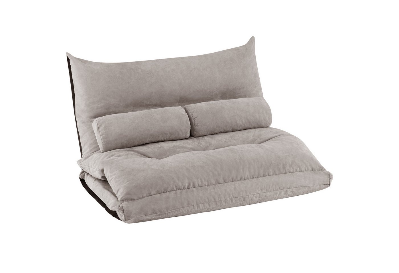 COSTWAY Sofa Bodensofa, verstellbare Rückenlehne, 3in1 Schlafsofa mit Kissen von COSTWAY