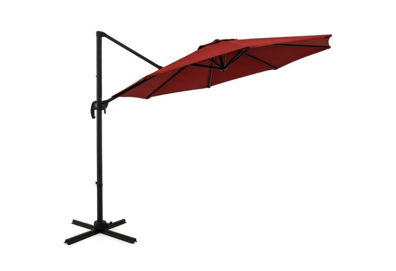 COSTWAY Sonnenschirm, LxB: 294x294 cm, 360° drehbar & 5-Fach verstellbarer von COSTWAY