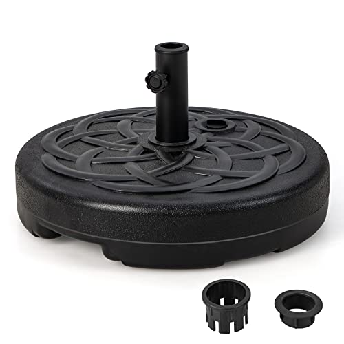 COSTWAY Sonnenschirmständer 23 Liter / 39 kg befüllbar mit Wasser oder Sand, Schirmständer für Schirmstangen von 38/48 mm, Ø56 cm Marktschirmständer, Sonnenschirm Ständer für Garten, Balkon von COSTWAY