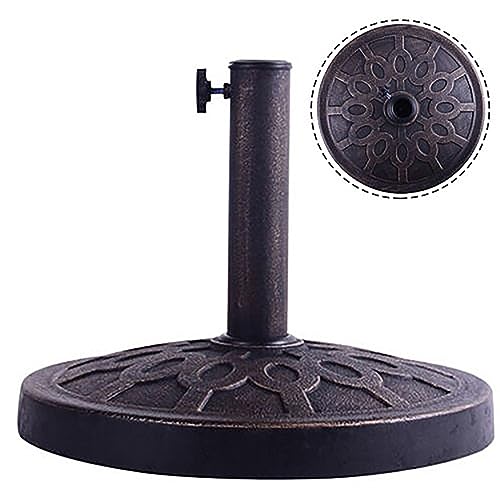 COSTWAY Sonnenschirmständer Marktschirmständer Sonnenschirmfuß Balkonschirmständer Sonnenschirm Ständer rund bronzen (Modell 2) von COSTWAY