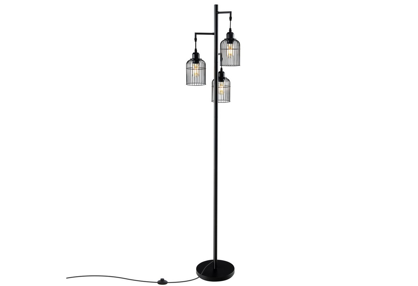 COSTWAY Stehlampe, 169 cm, mit 3 Lampenschirmen, Sockel & Fußschalter COSTWAY Stehlampe, 169 cm, mit 3 Lampenschirmen, Sockel & Fußschalter von COSTWAY