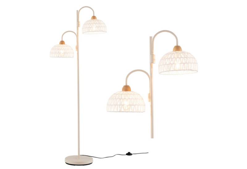 COSTWAY Stehlampe, Höhe 155 cm, 350° drehbar, mit Fußschalter, Weiß von COSTWAY