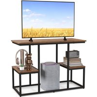 COSTWAY TV-Konsolentisch für 50-Zoll-Fernseher, industrielle Medienkonsole mit offenen Ablagen, TV-Ständer für Wohnzimmer, Schlafzimmer, Flur, von COSTWAY