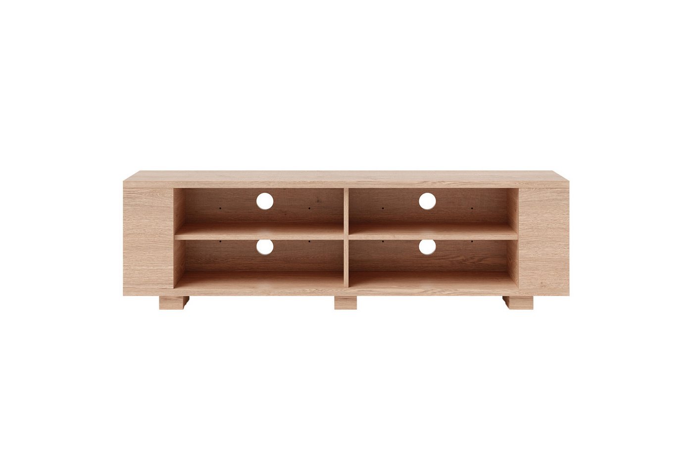 COSTWAY TV-Schrank mit 8 offenen Fächern, verstellbaren Regalen, Holz, 150cm von COSTWAY