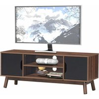 Costway - TV-Staender Fernsehschrank Holz, TV-Schrank für TVs bis zu 50', Fernsehtisch mit offenem Regal, Sideboard Wohnzimmerschrank für Wohnzimmer von COSTWAY